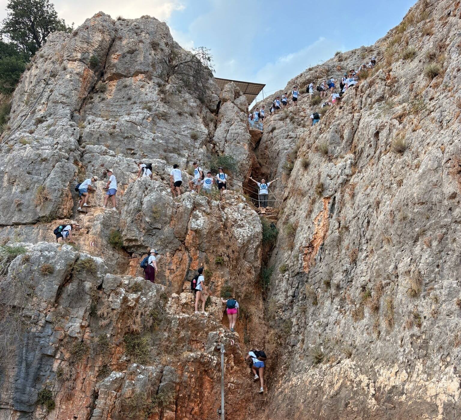 The climb at Arbel Mountain