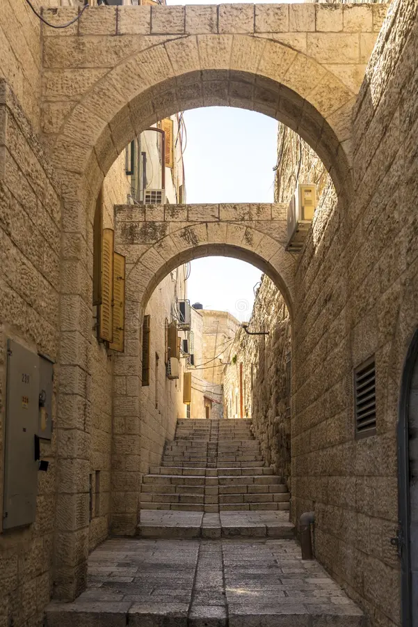 Stone alleyways of the Old City of Jerusalem