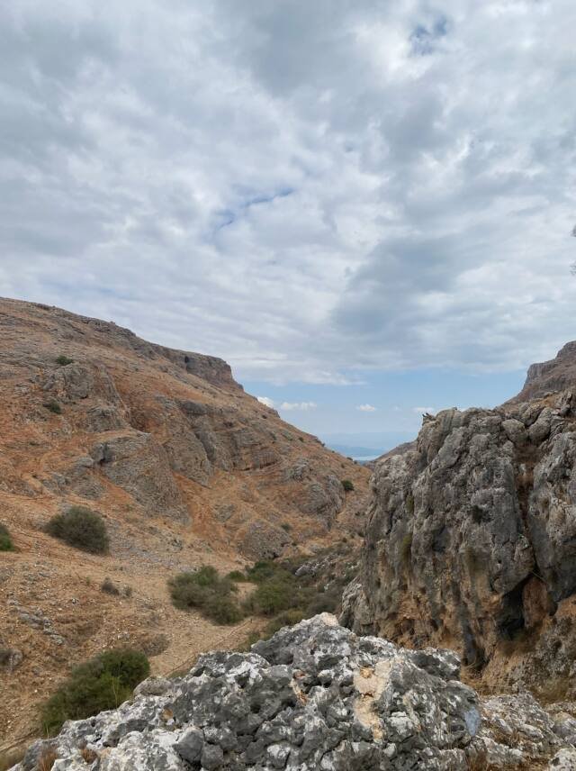 A canyon heading down to the Sea of Galilee