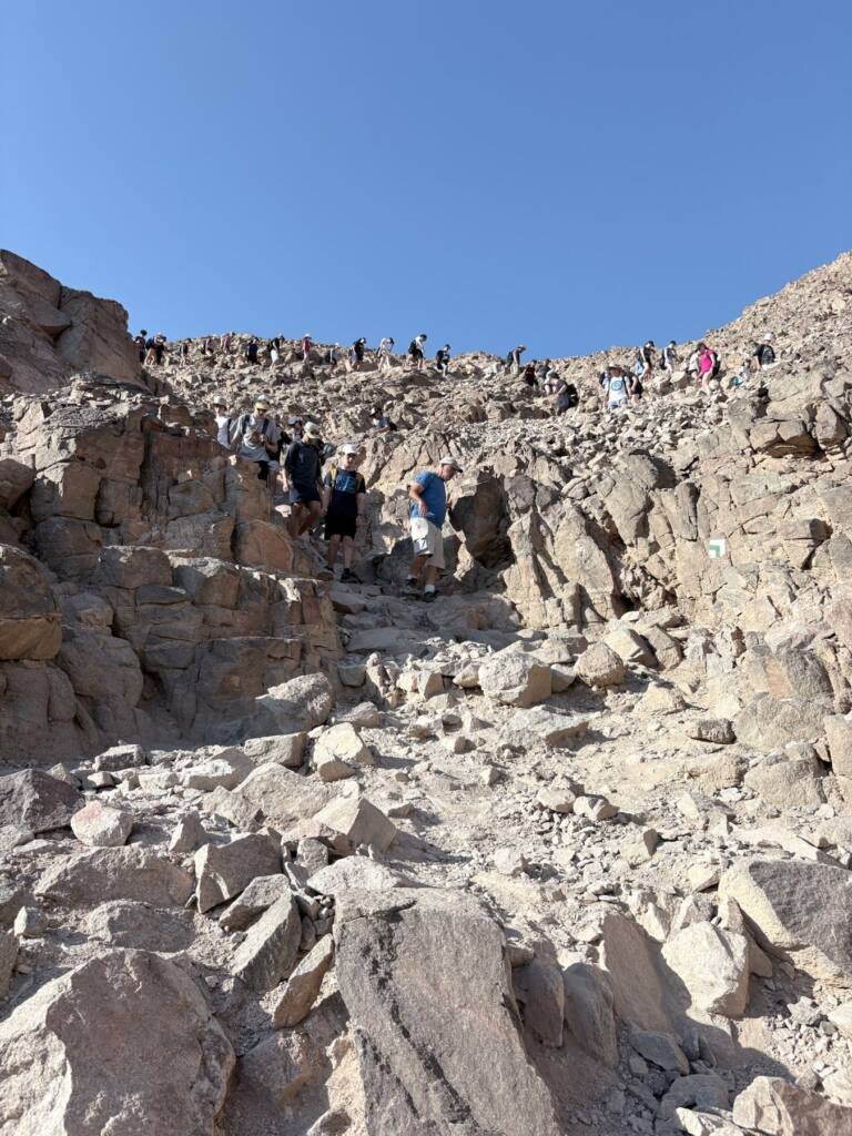 The climb down to Eilat