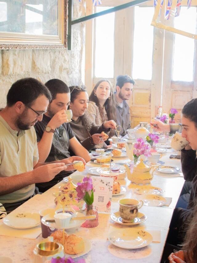 A long table set for a tasting stop