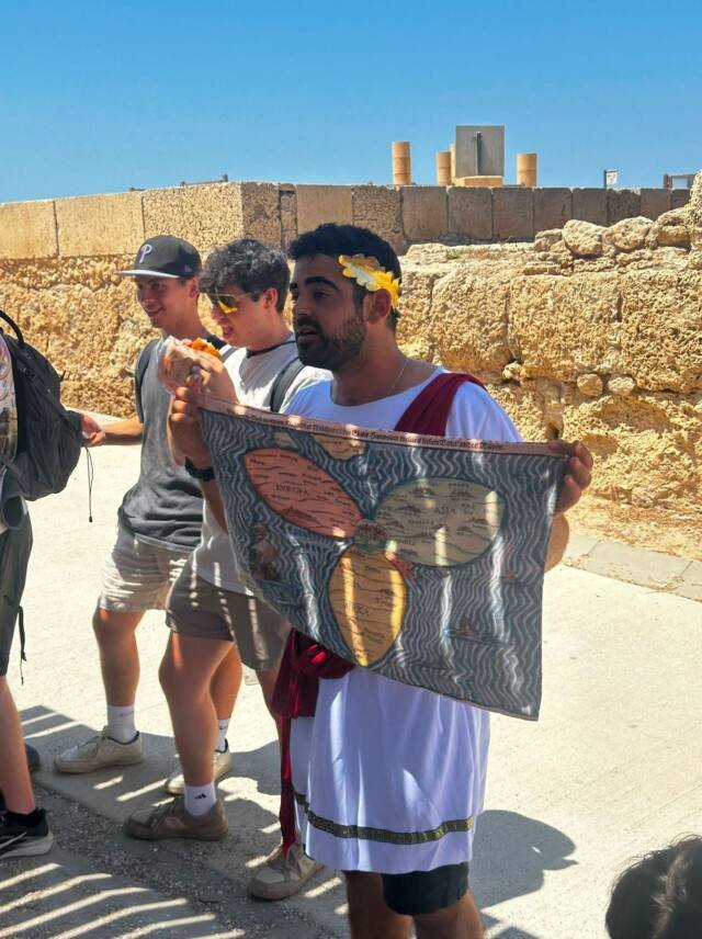 Roman dress at the theatre in Caesarea
