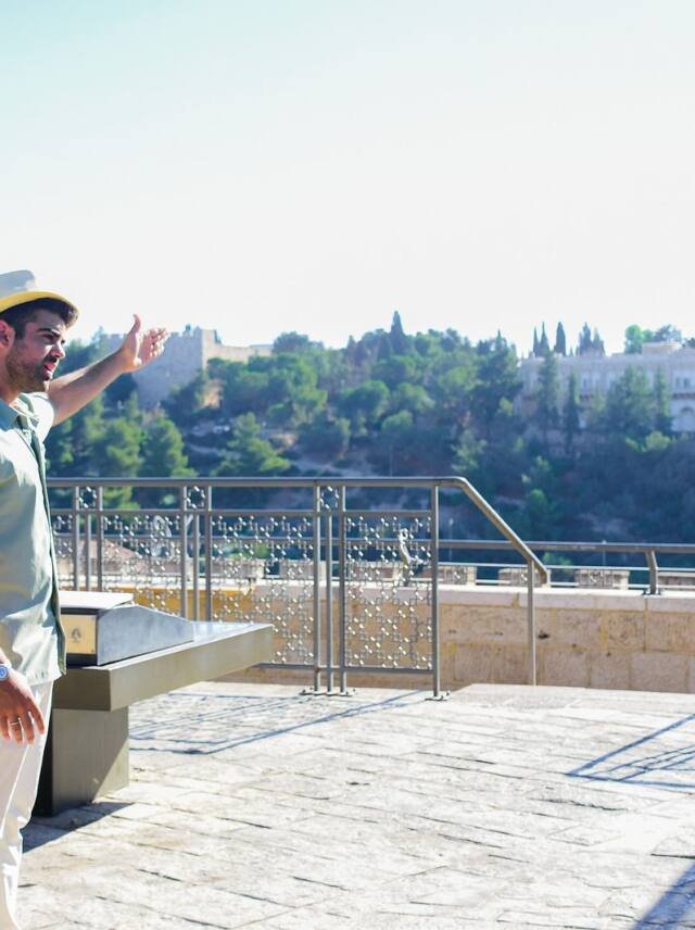 The Yemin Moshe viewpoint, with the Old City walls beyond