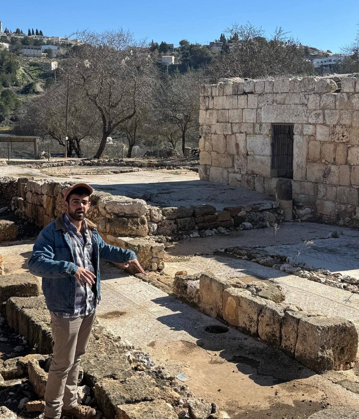 Yona Shemesh at the excavations of Ancient Shiloh