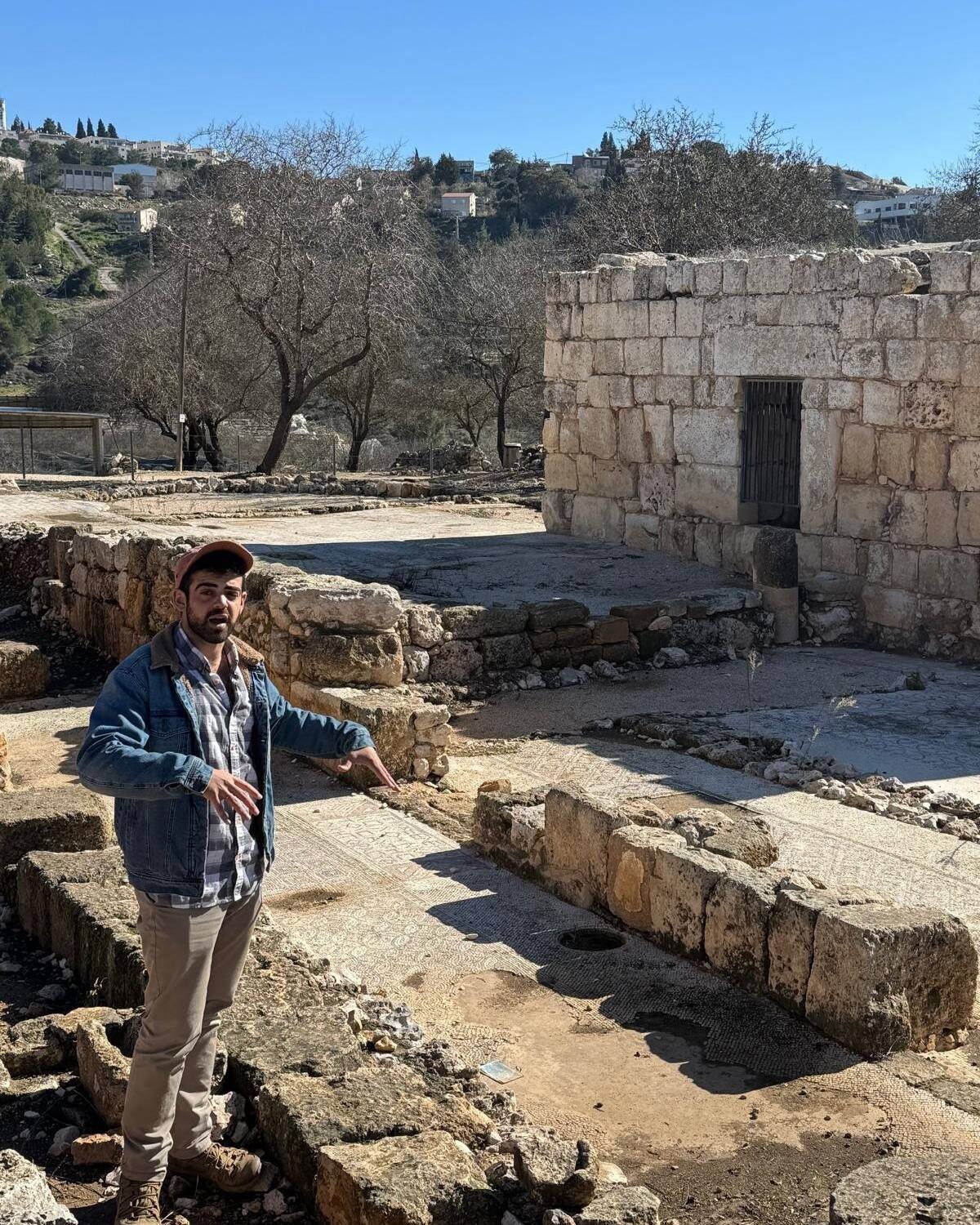 Yona Shemesh at the excavations of Ancient Shiloh
